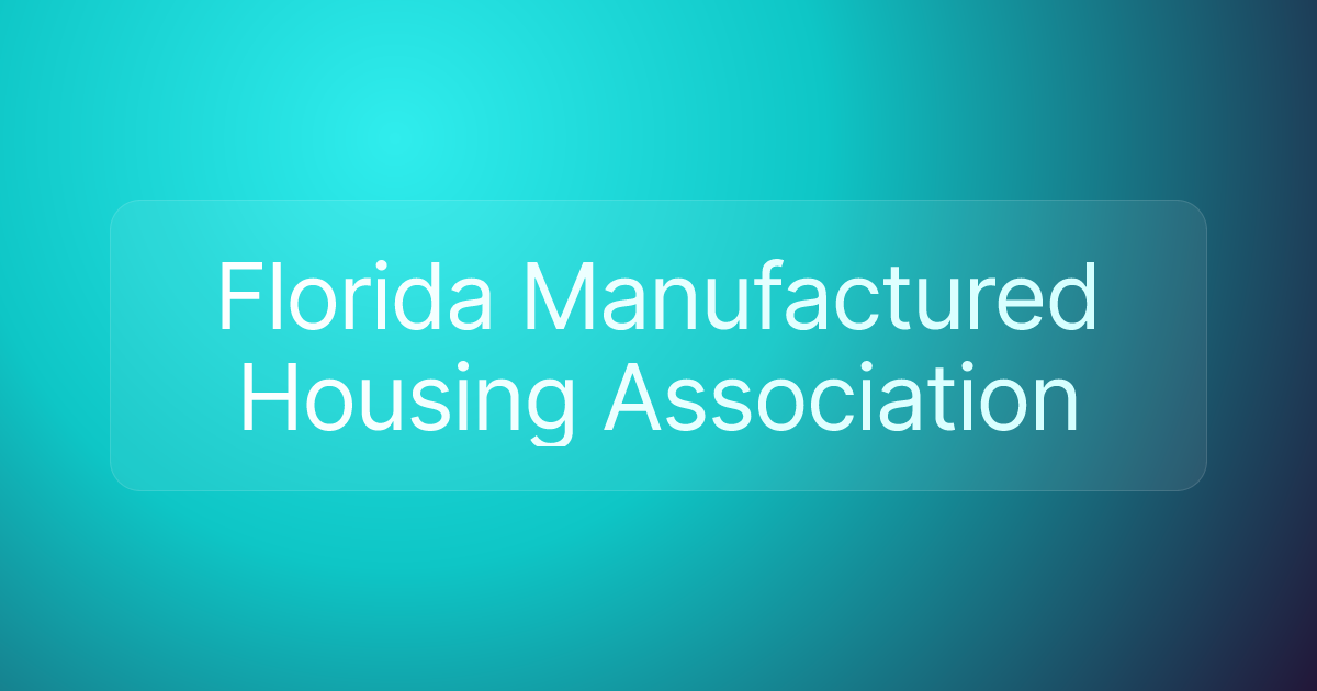 Florida Manufactured Housing Association