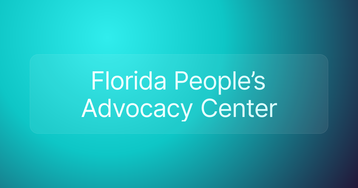 Florida People’s Advocacy Center