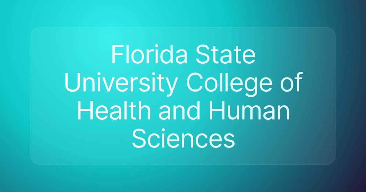 Florida State University College of Health and Human Sciences
