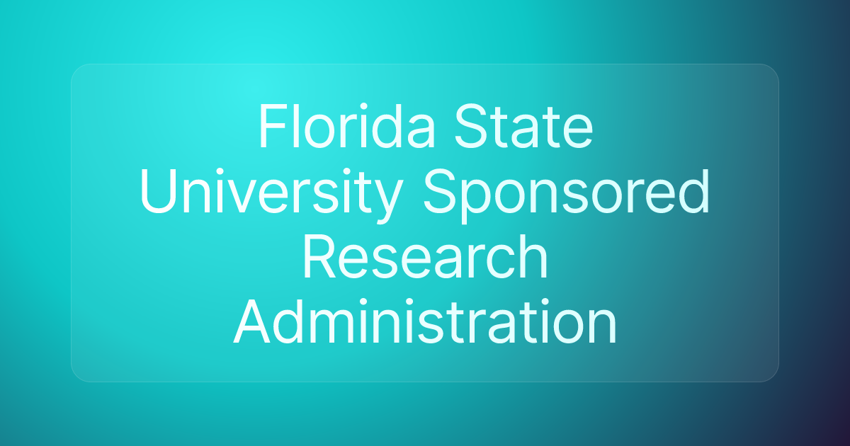 Florida State University Sponsored Research Administration