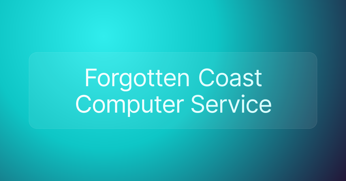 Forgotten Coast Computer Service