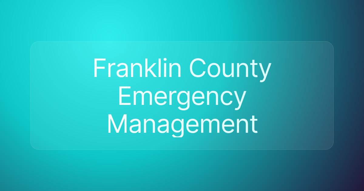 Franklin County Emergency Management