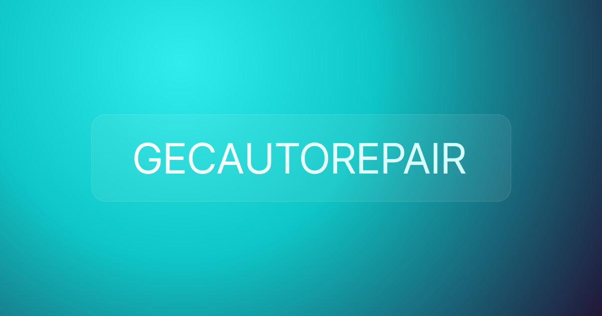 GECAUTOREPAIR