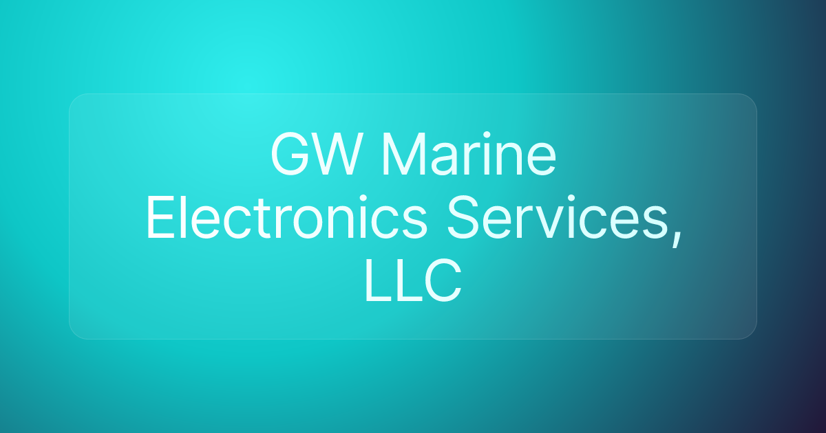 GW Marine Electronics Services, LLC