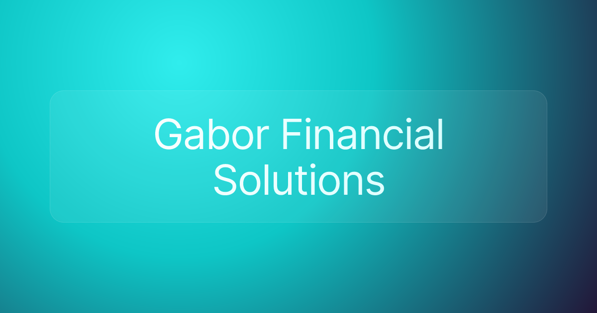 Gabor Financial Solutions