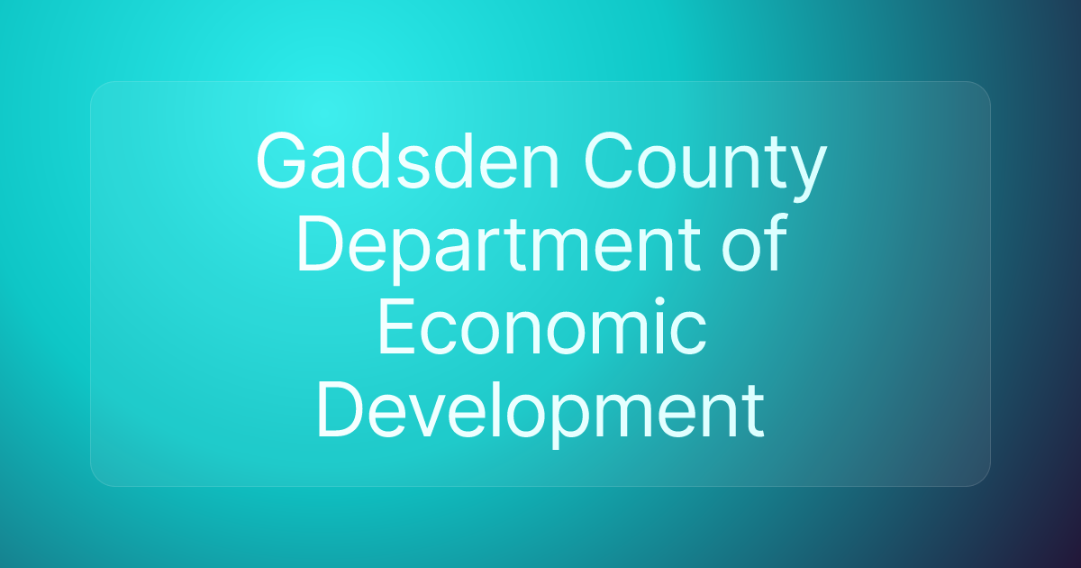 Gadsden County Department of Economic Development
