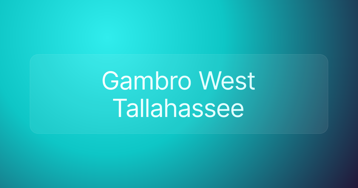 Gambro West Tallahassee