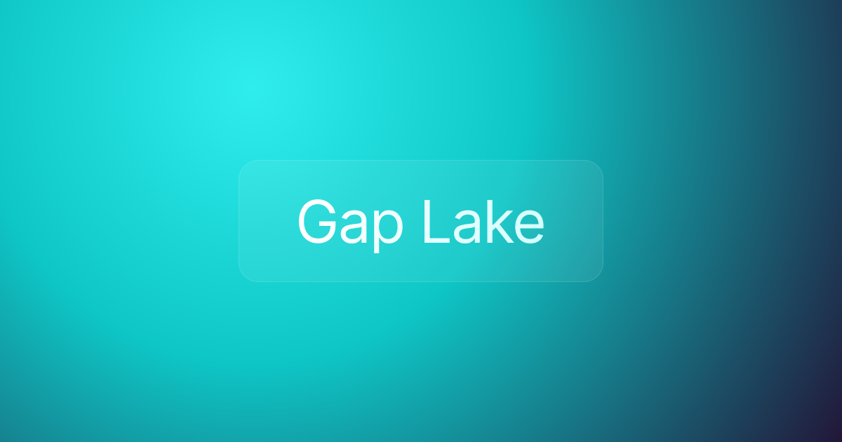 Gap Lake