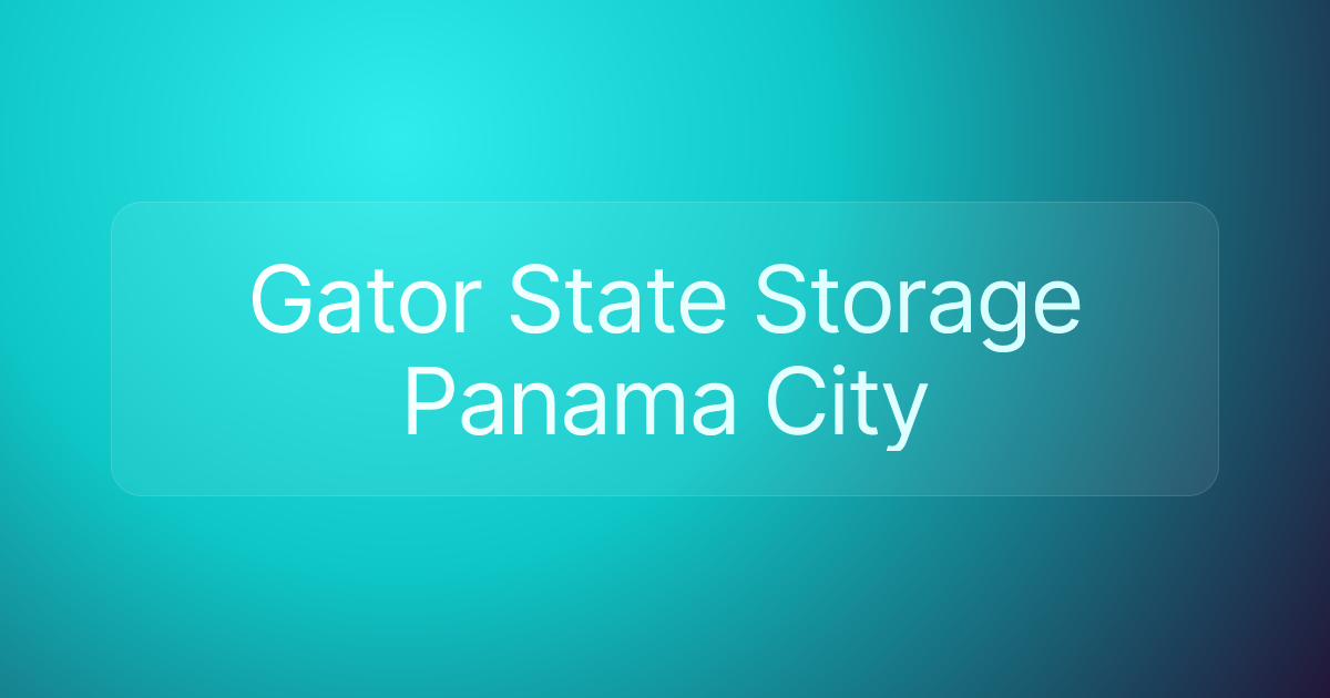 Gator State Storage Panama City