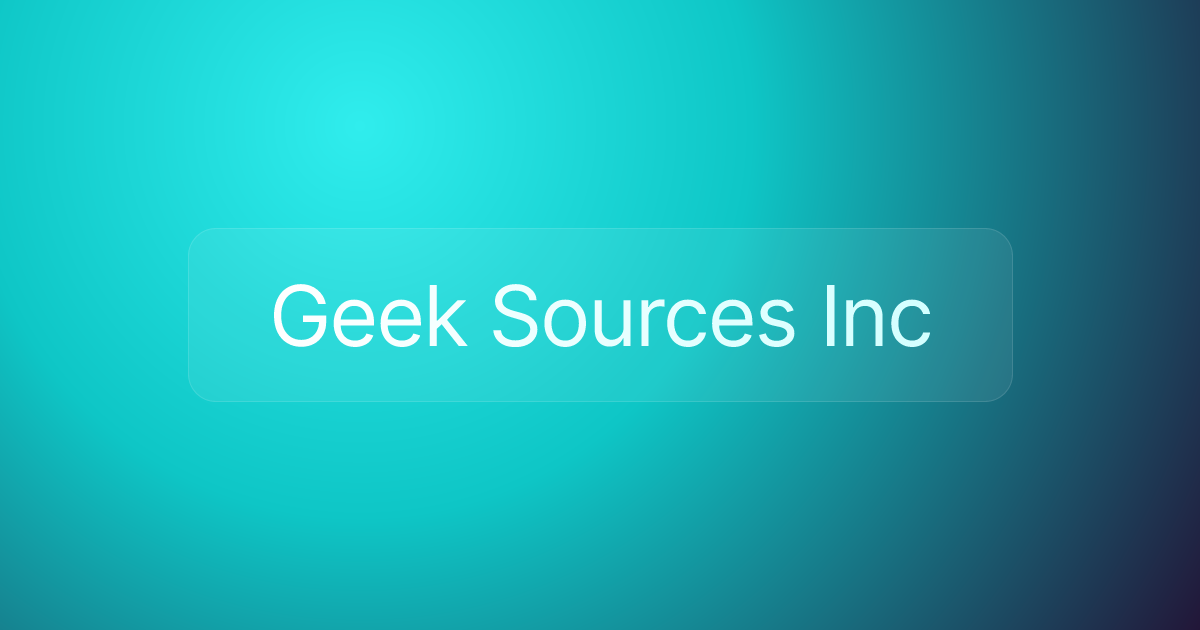 Geek Sources Inc