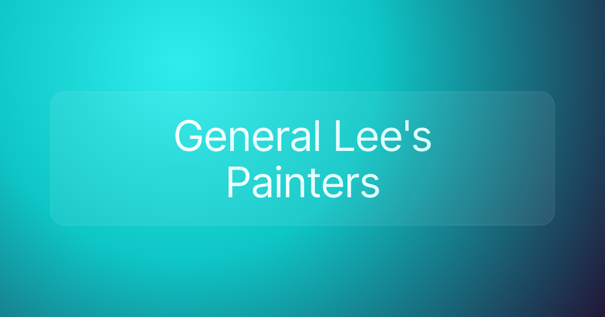 General Lee's Painters