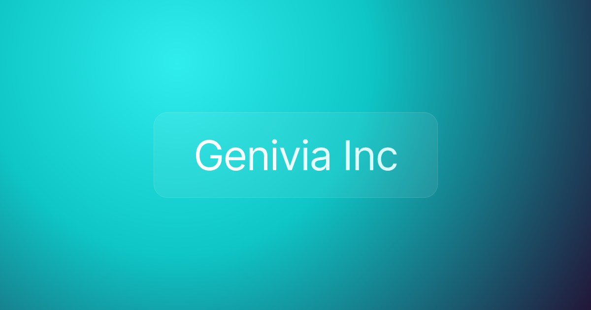 Genivia Inc
