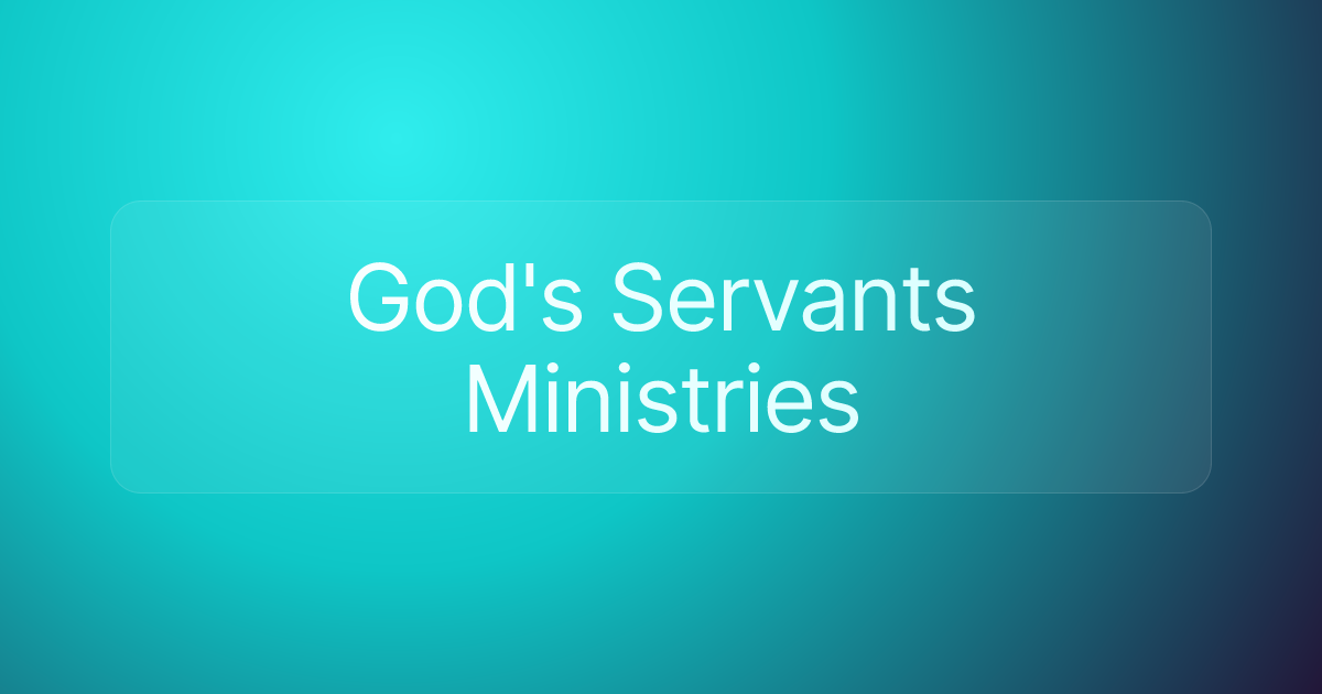 God's Servants Ministries
