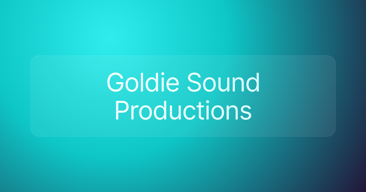Goldie Sound Productions