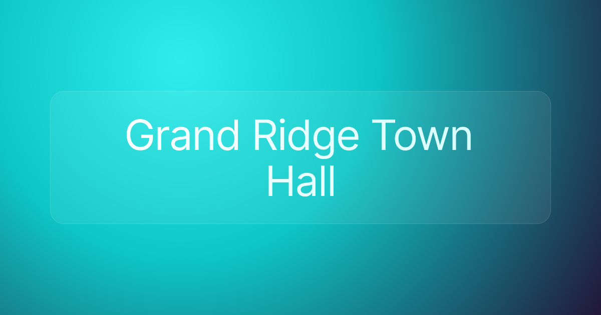 Grand Ridge Town Hall