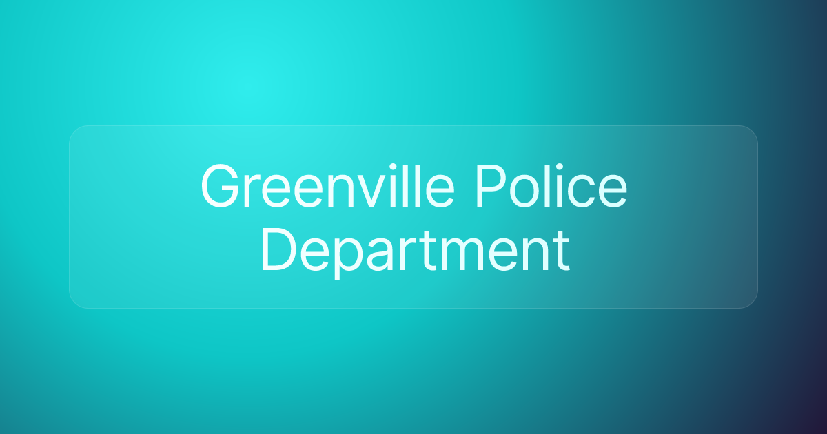 Greenville Police Department