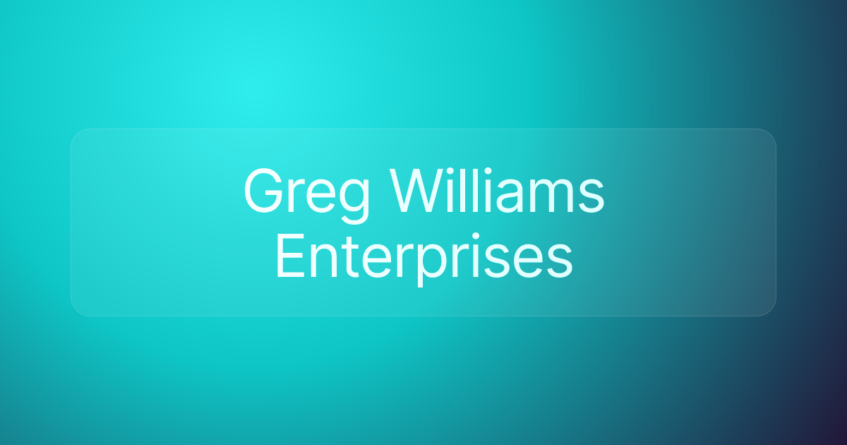 Greg Williams Enterprises