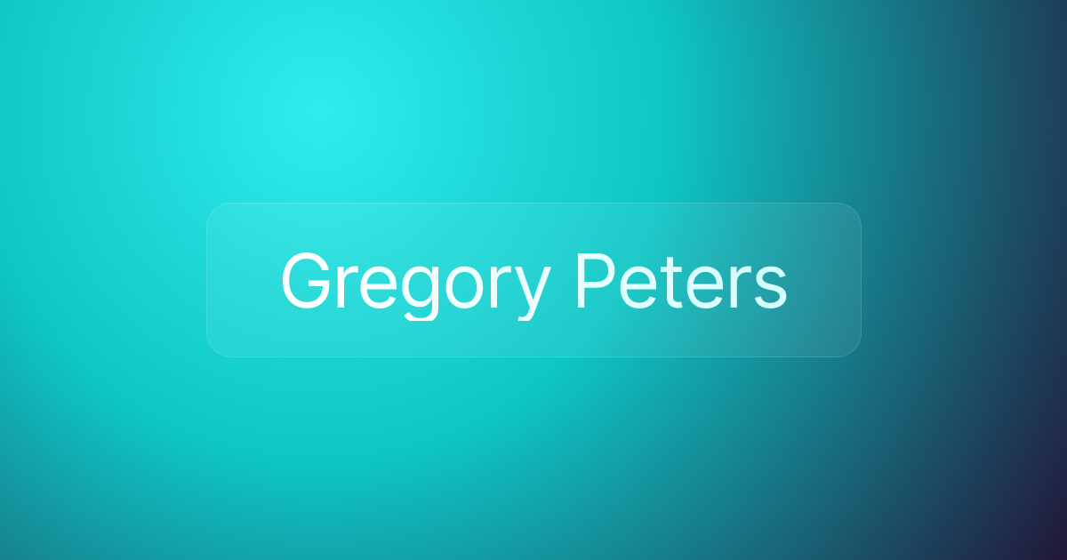 Gregory Peters