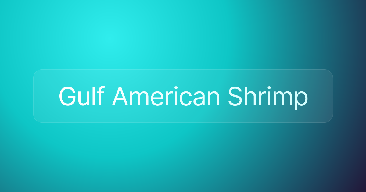 Gulf American Shrimp