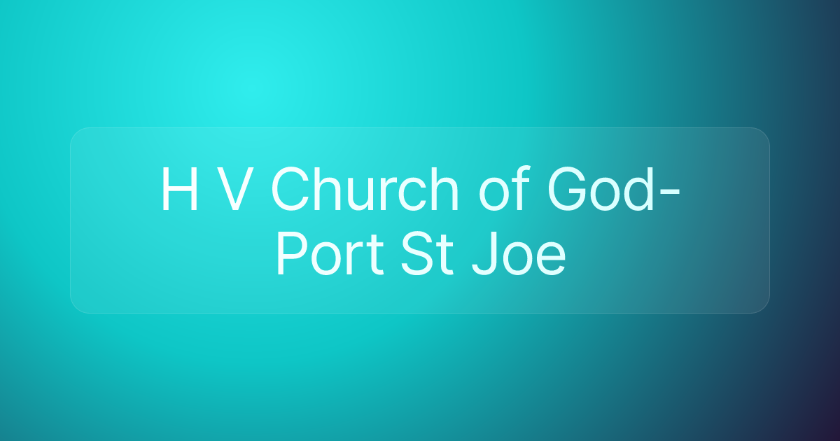H V Church of God-Port St Joe