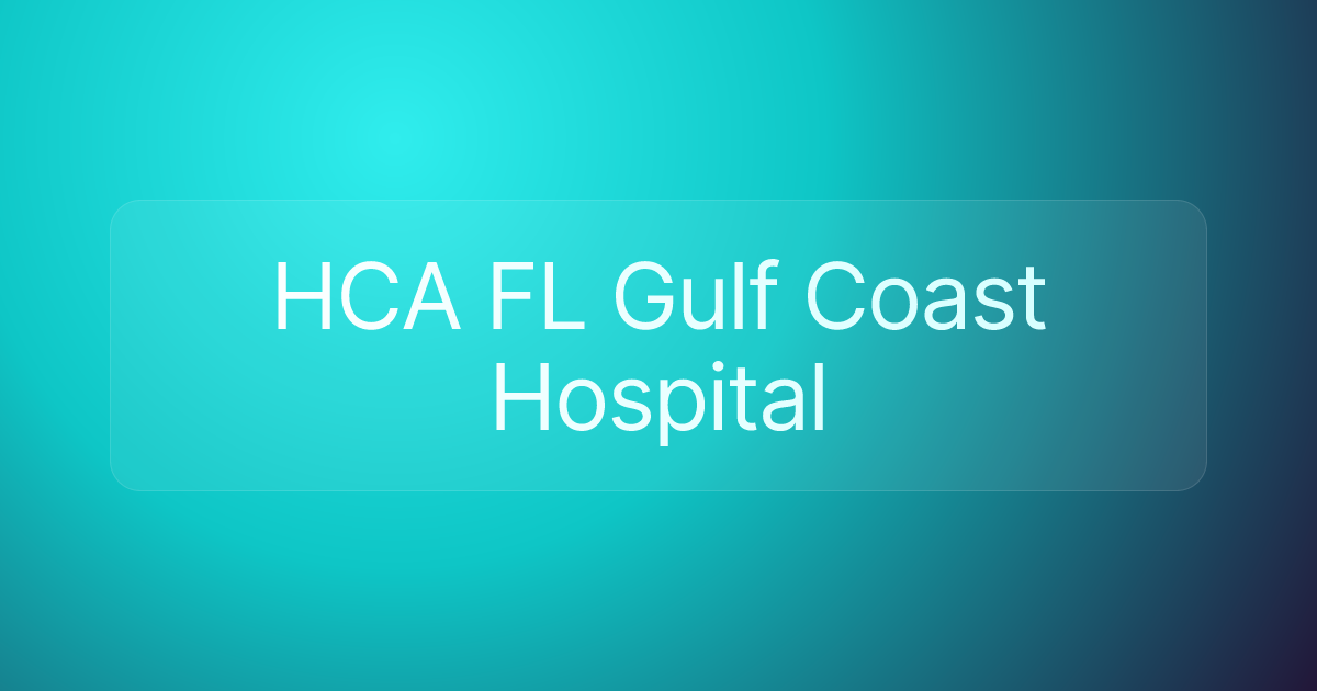 HCA FL Gulf Coast Hospital
