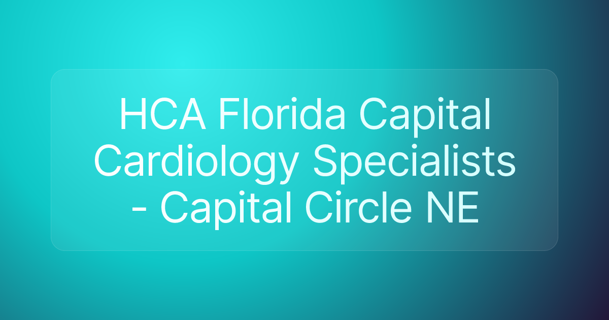 HCA Florida Capital Cardiology Specialists - Capital Circle NE