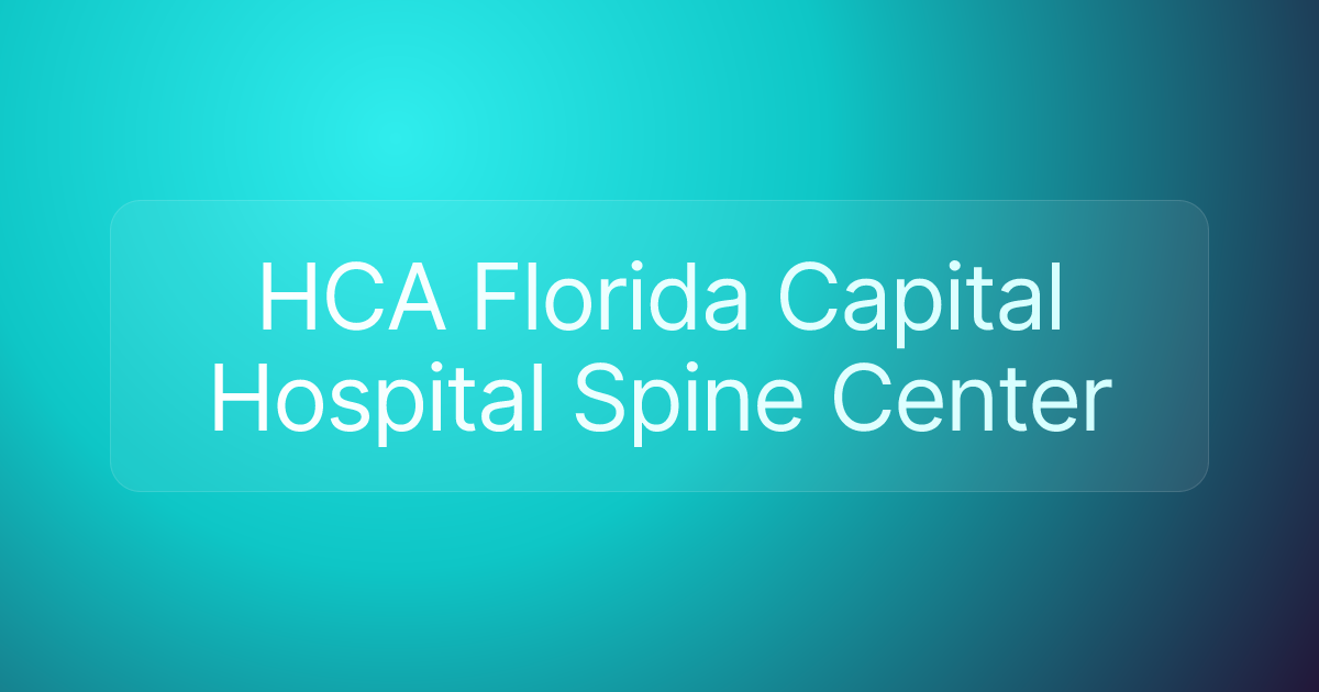 HCA Florida Capital Hospital Spine Center