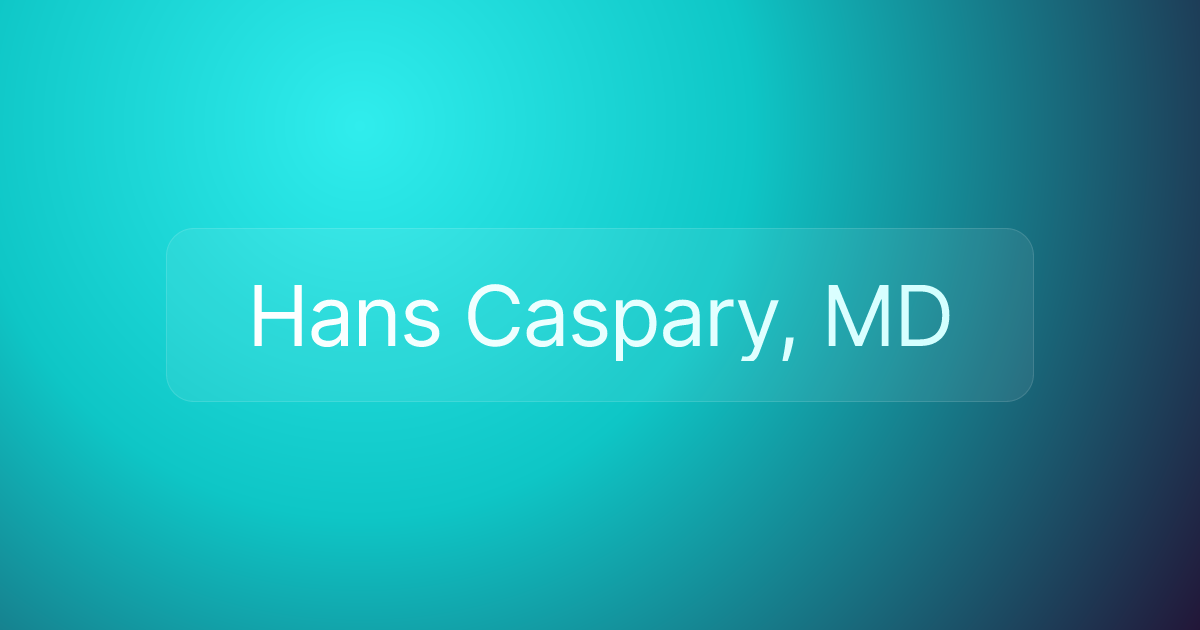 Hans Caspary, MD