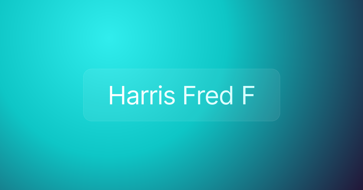 Harris Fred F