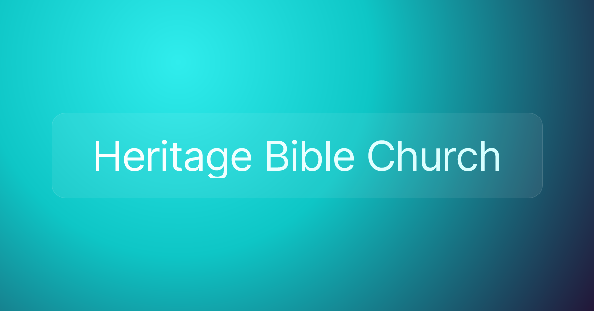 Heritage Bible Church