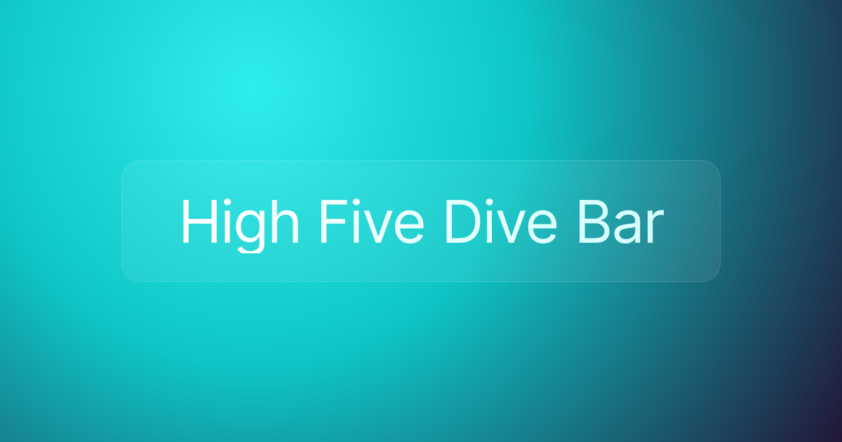 High Five Dive Bar