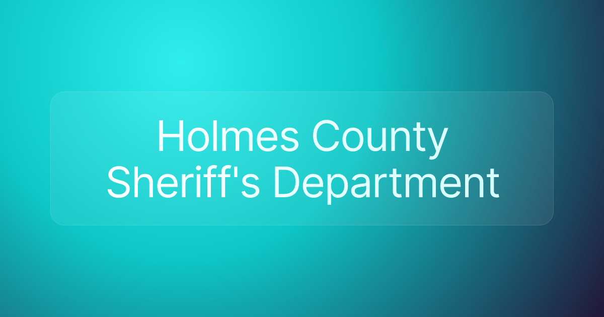 Holmes County Sheriff's Department