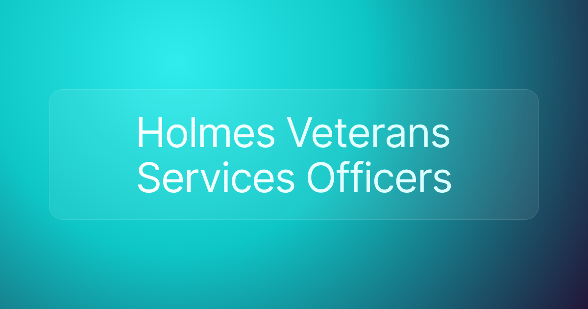 Holmes Veterans Services Officers