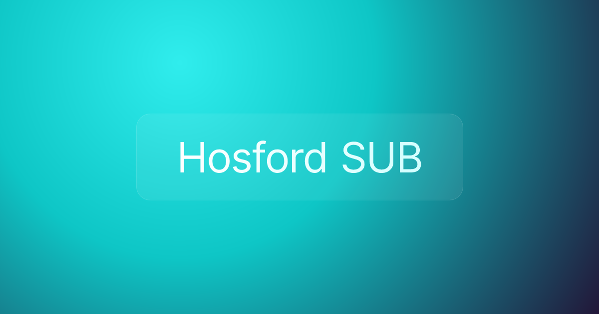 Hosford SUB