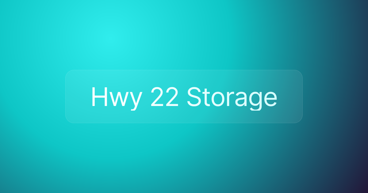 Hwy 22 Storage