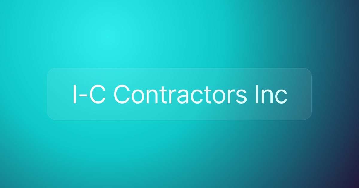I-C Contractors Inc
