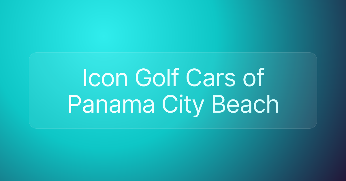 Icon Golf Cars of Panama City Beach