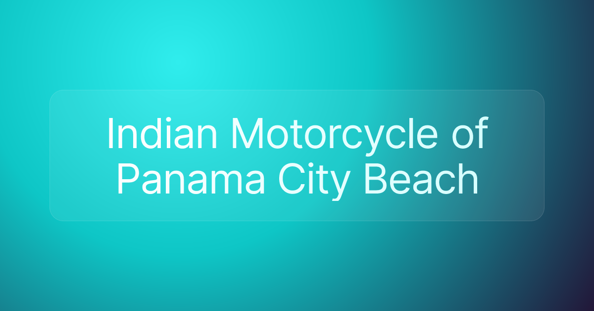 Indian Motorcycle of Panama City Beach