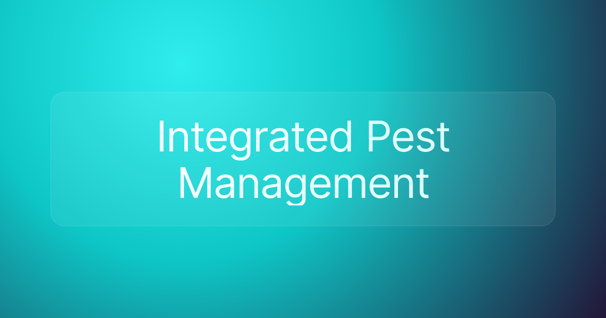 Integrated Pest Management