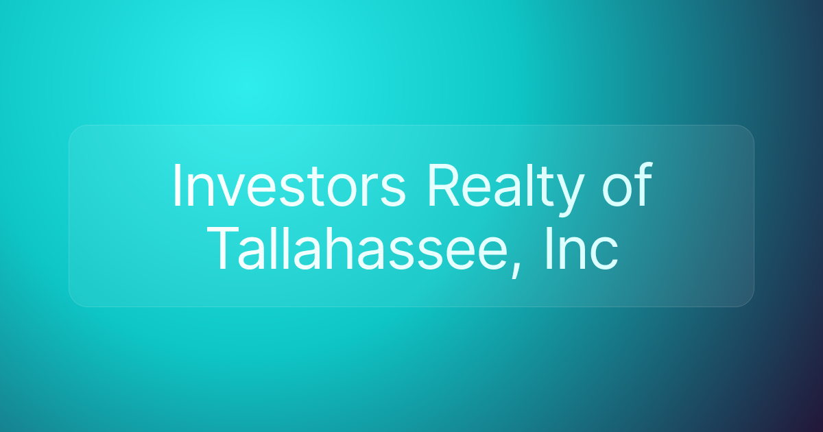 Investors Realty of Tallahassee, Inc