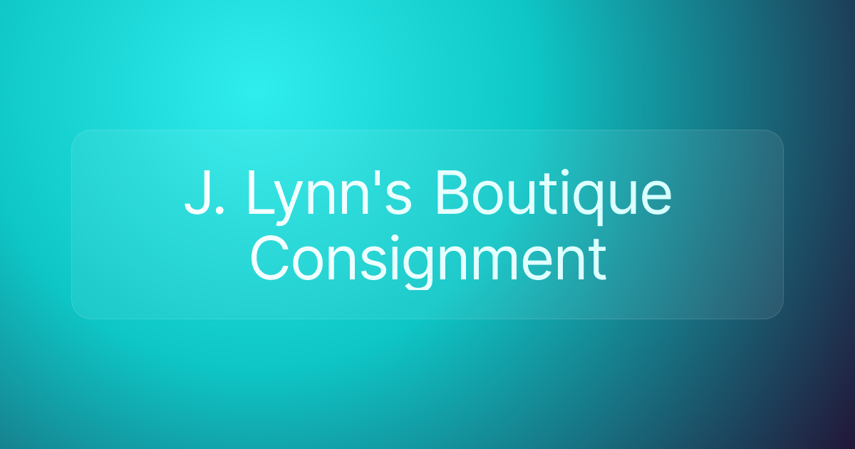 J. Lynn's Boutique Consignment