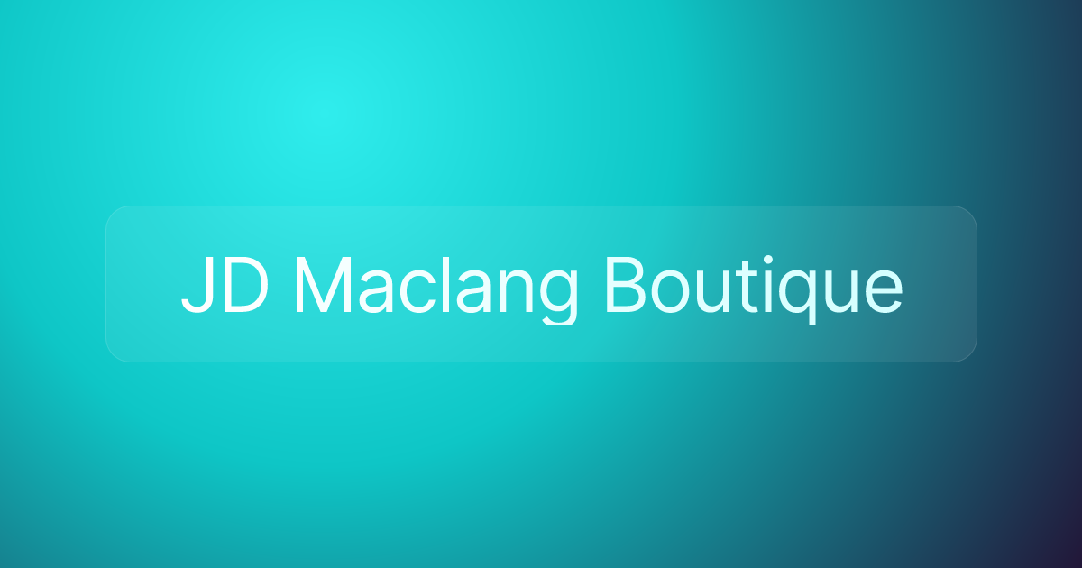 JD Maclang Boutique