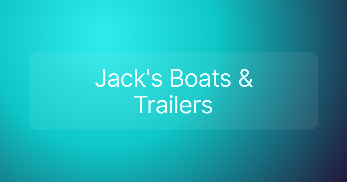 Jack's Boats & Trailers