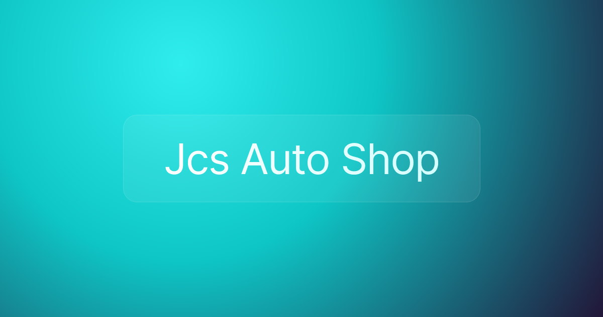 Jcs Auto Shop