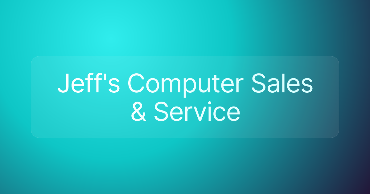 Jeff's Computer Sales & Service