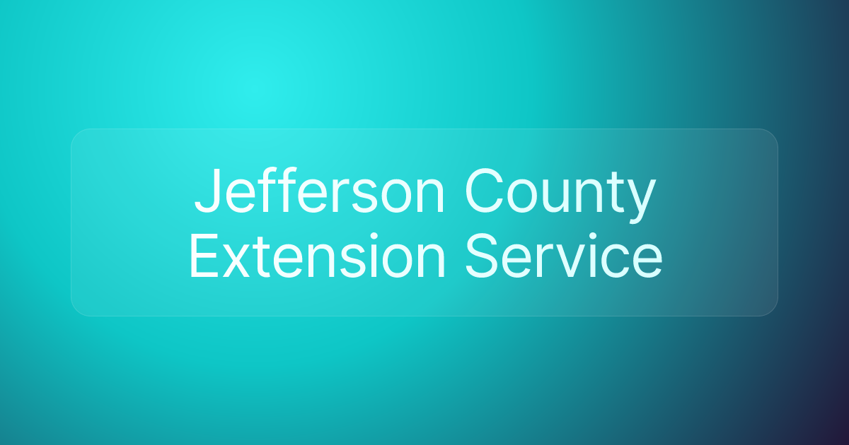 Jefferson County Extension Service