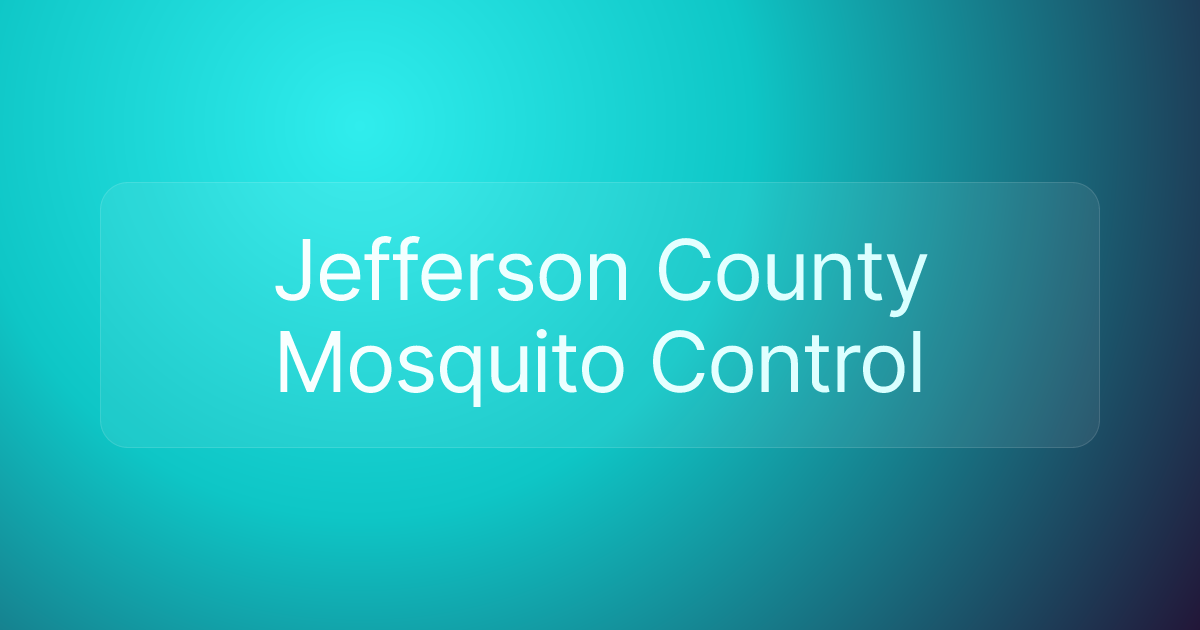 Jefferson County Mosquito Control