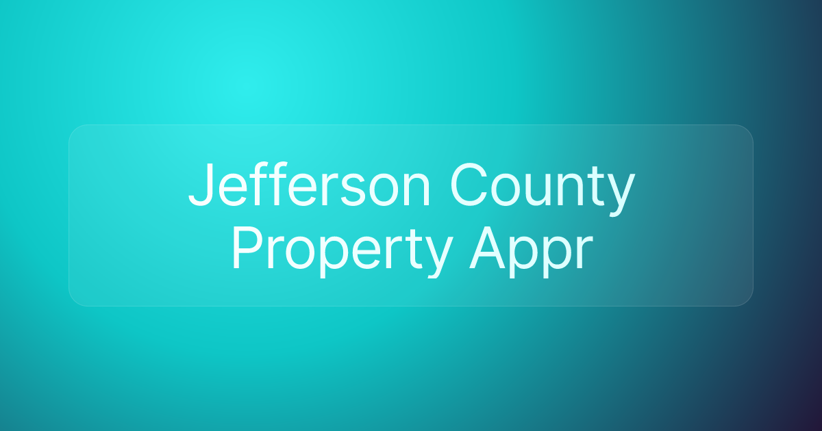 Jefferson County Property Appr