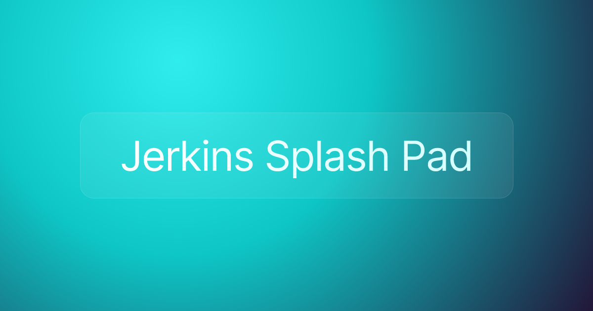 Jerkins Splash Pad