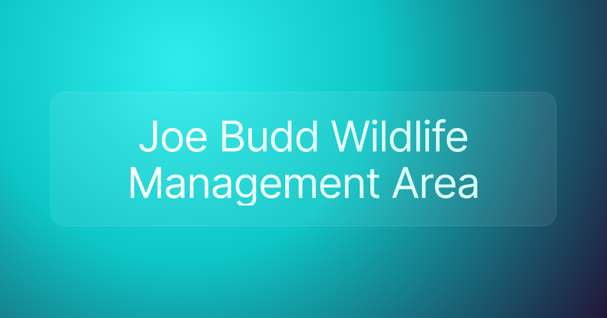 Joe Budd Wildlife Management Area